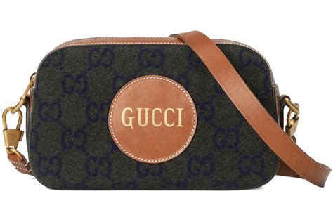 Gucci Script Logo Shoulder Bag Dark Green 